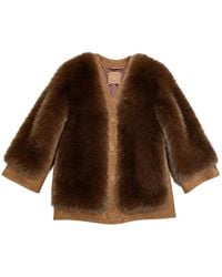Ermanno Scervino - Faux-Fur Panelled Coat - Lyst