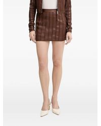 Silvian Heach - Manny Pleated Faux-Leather Mini Skirt - Lyst