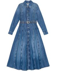 Ganni - Denim Maxi Dress For - Lyst