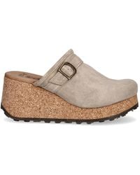 Fly London - Buckle-Detail Cork-Wedge Clogs - Lyst