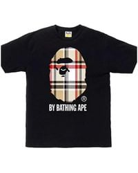 A Bathing Ape - Check By Bathing Graphic-Print T-Shirt - Lyst