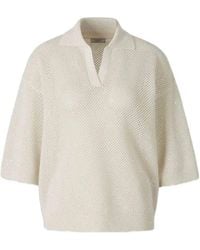 Peserico - Sequin-Embellishment V-Neck T-Shirt - Lyst