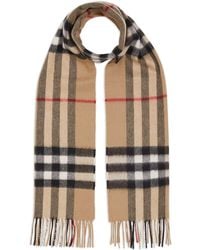 Burberry - Net Sustain Fringed Checked Cashmere Scarf - Lyst