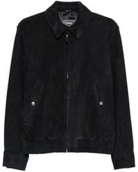 Mackage - Zip Suede Bomber Jacket - Lyst