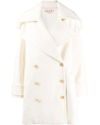 Marni Mantel Met Dubbele Rij Knopen - Wit