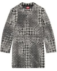 DIESEL - Manteau En Jean À Motif En Jacquard - Lyst