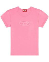DIESEL - T-angie Cut-out Logo T-shirt - Lyst