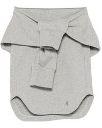 The Attico - Minijupe À Logo Brodé Et Détail Noué - Lyst