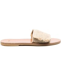 N°21 - Woven Jute Flat Sandals - Lyst