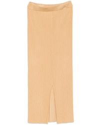 By Malene Birger - Octo Ribbed Front-Slit Maxi Skirt - Lyst