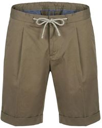 Barba Napoli - Short Plissé À Lien De Resserrage - Lyst