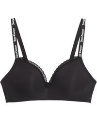 Juicy Couture - Ribbed Lace-Trim Bralette - Lyst