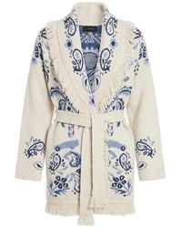Alanui - Island Roots Foulard Fringed Cardigan - Lyst