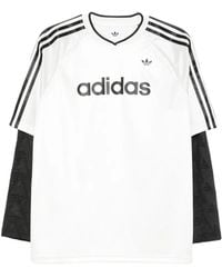 adidas - Logo-Lettering T-Shirt - Lyst