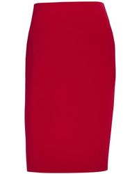 Saint Laurent - Woven Midi Skirt - Lyst
