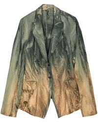 Masnada - Abstract-Print Cotton Blazer - Lyst