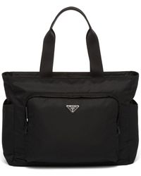 Prada - Saffiano Leather Recycled Tote Bag - Lyst