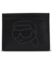 KARL LAGERFELD - Ikon Perforated Card Holder - Lyst