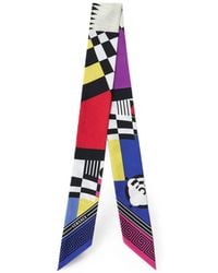 Versace - Seidenschal Mit Greca-Print - Lyst