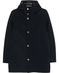 Rrd - Hooded Button Coat - Lyst