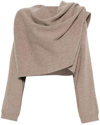 Magda Butrym - Draped Wool Poncho - Lyst