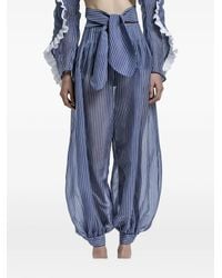 Vivetta - Striped High-Waisted Trousers - Lyst