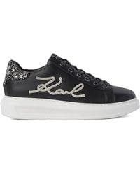 Karl Lagerfeld - Kapri Signia Rhinestone-embellished Sneakers - Lyst