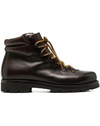 SCAROSSO - Padded-Ankle Lace-Up Boots - Lyst