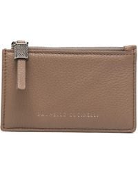 Brunello Cucinelli - Monili-Embellished Leather Card Holder - Lyst