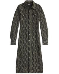 RRL - Buttoned Floral Shirt Dress - Lyst
