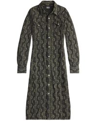 RRL - Geknöpftes Hemdkleid Mit Blumen - Lyst