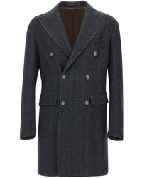 Barba Napoli - Mantel mit steigendem Revers - Lyst