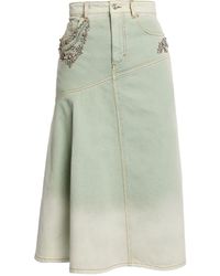 Erdem - Falda midi drapeada - Lyst