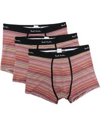 Paul Smith - Organic Cotton 'Signature Stripe' Low-Rise Boxer Briefs Three Pack - Lyst