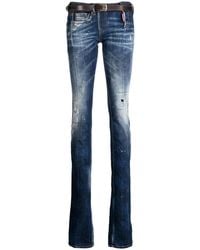 DSquared² - Sharpey Low-Rise Skinny Jeans - Lyst