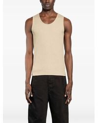 Lemaire - Ribbed Cotton Tank Top - Lyst