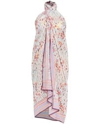 Lanvin - Scarf With Floral Motif - Lyst