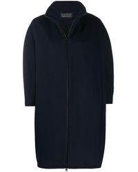 Gianluca Capannolo Jas Met Hoge Hals - Blauw