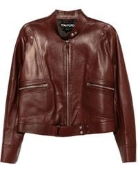 Tom Ford - Lederjacke mit Reißverschluss - Lyst