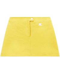 Courreges - Courregès Percju001Vy0014 Vinyl Mini Skirt - Lyst