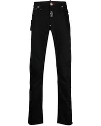 Philipp Plein - Slim-Fit-Jeans Mit Logo-Patch - Lyst