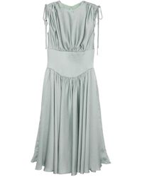 Amsale - Hammered Satin Dress - Lyst