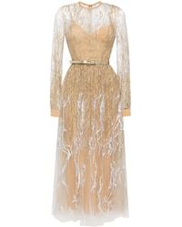 Elie Saab - Arboreal Midi-Avondjurk - Lyst