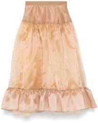 Papa Oppong - Metallic-Threading Midi Skirt - Lyst