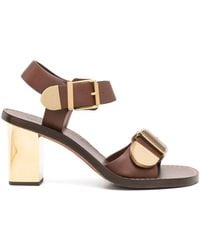 Chloé - Rebecca 75mm Leather Sandals - Lyst