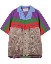 Kolor - Panelled Zip Shirt - Lyst