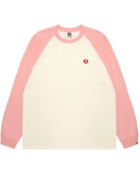 Aape By A Bathing Ape - Aapenow Raglan-Sleeve Heart-Patch T-Shirt - Lyst
