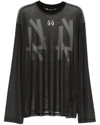 44 Label Group - T-Shirt aus Mesh mit Logo-Print - Lyst