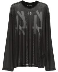 44 Label Group - Logo-Print Mesh T-Shirt - Lyst