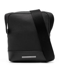 Calvin Klein - Pebbled-Texture Logo-Plaque Shoulder Bag - Lyst